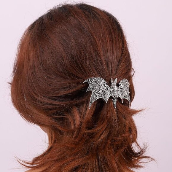 Vintage Gothic Metal Bat Wing Celtic Hairpin Elegant Hair Accessories for Adults - Picture 3 of 7